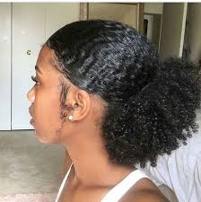 This style lasts a long time and once taken out, the hair will have a beautiful crinkly pattern. African American Natural Hairstyles For Medium Length Hair