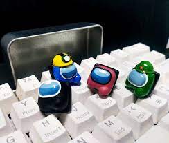 Handmade Among Us Emotion Resin Keycaps Among Us Acessories Mini Crewmembers Lovely Gifts For Frien Video Game Room Design Cowboy Theme Party Gaming Products