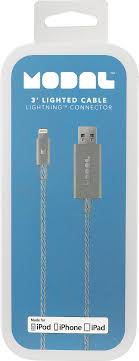 Best Buy Modal Apple Mfi Certified 3 Lighted Lightning Usb Cable Silver Md La5scr2