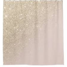 Modern Gold Glitter Sparkles Ombre Blush Pink Shower Curtain Zazzle Com In 2020 Pink Shower Curtains Pink Showers Blush Pink