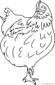 Hen coloring pages for kids online. Hen Coloring Pages Coloringall