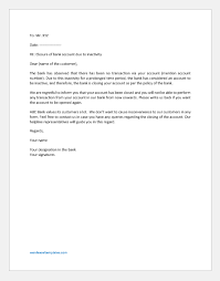 Format for giving consent and bank details on letterhead. Letter Confirming Customer Bank Account Id Close Due To Lack Of Activity Word Excel Templates