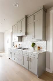 To give a light gray kitchen some contrast you can pair it with a darker gray island, or use white countertops and light wood or floor tile with excellent results. Neutral Home With Grey Cabinets Home Bunch Interior Design Ideas