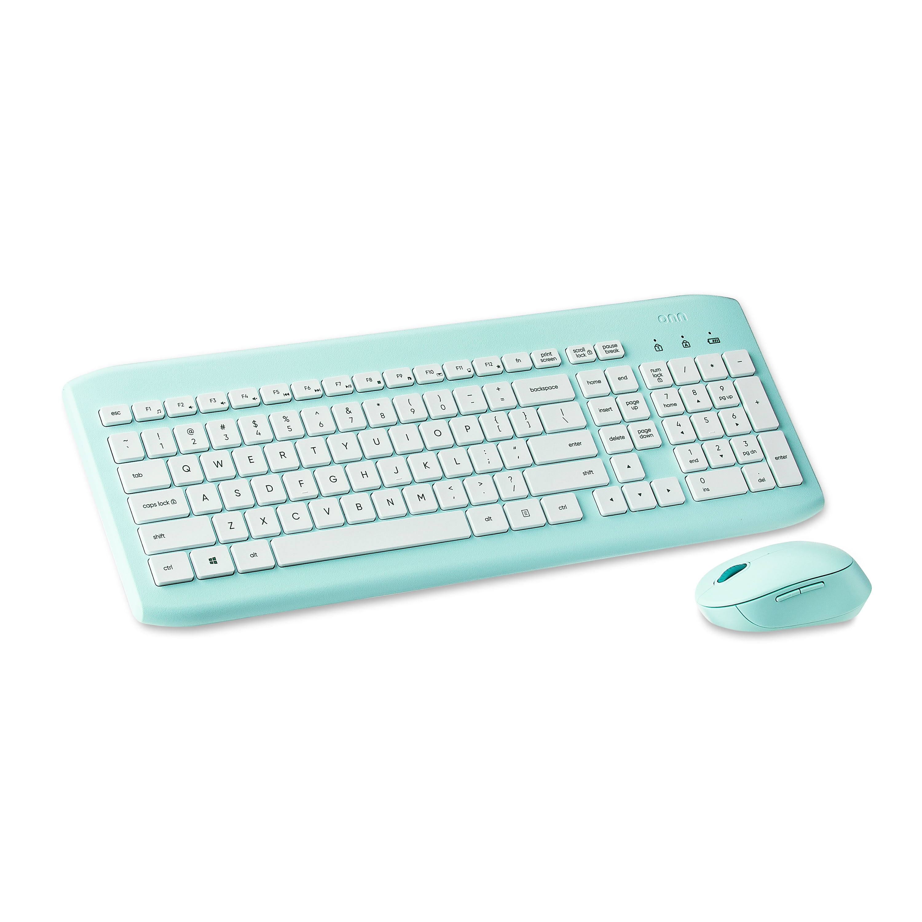 Onn. 104-Key Wireless Keyboard & Mouse with Dual-Connectivity USB Receiver