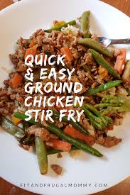 Quick And Easy Ground Chicken Stir Fry Ground Chicken Recipes Ground Chicken Recipes Healthy Healthy Chicken Recipes