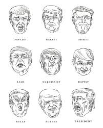 Faces Of Trump The Varied Expressions Of Donald J Trump Etsy Face Drawing Face Political Art
