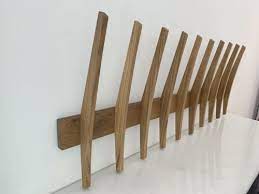 Rejuvenation Brendon Farrell 10 Fin Hook Rack, Modern Wood Coat/Hat Rack,  Oak | eBay