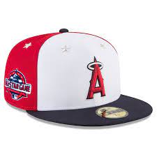 Los Angeles Angels New Era 2018 Mlb All Star Game On Field 59fifty Fitted Hat White Navy Fitted Hats Hats For Men Los Angeles Angels