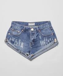 Pacifica Bandits Denim Shorts Oneteaspoon