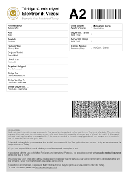 Turkey E Visa Sample Visa Visa Online Visa Information