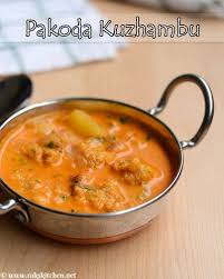 Pakoda Kuzhambu Recipe With Coconut Milk Raks Kitchen Recipe Recipes Indian Food Recipes Cooking