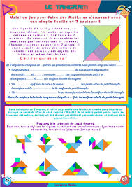 Petit quizz sur la proportionnalite ! Le Puzzle Le Tangram Pour Faire Des Maths En Amusant Jeu Set Et Maths