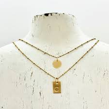 Gold initial m necklace, medal g letter necklace, alphabet square c necklace, a to z letter, square block necklace,unisex, mother's day gift babeina 5 out of 5 stars (5,891) Gold Filled Initial Charm Pendant Silver In The City