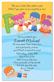 From fancy to fanciful, sporty to spunky, you'll find designs that match your party theme or help you come up with one. Pool Party Kids Birthday Party Invitations Pool Party Kids Pool Party Invitation Template Party Invite Template