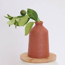 Terracotta Color Stoneware Vase Holistic Habitat Stoneware Vase Stoneware Terracotta