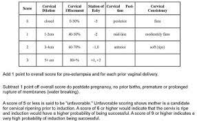 Modified Bishop Score Mommy Advice Nursing Study Bishop Score
