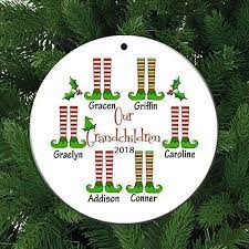 Shop 2000+ personalized christmas ornaments carefully personalized with perfect handwriting. Amazon Com Our Grandchildren 6 Grandkids Christmas Personalized Ceramic Christmas Ornament Handmade