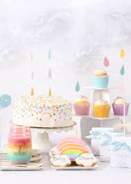 Rainbow Baby Shower Cakes Shower Cake Biscoitos Para Cha De Bebe