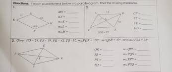 Find solutions for your homework or get textbooks. Solved 2 D Directions If Each Quadrilateral Below Is A P Chegg Com