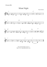 Silent Night Clarinet Sheet Music Sheet Music Clarinet