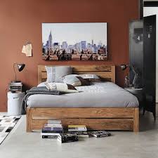 Letto 140 X 190 Cm In Massello Di Legno Di Sheesham Stockholm Maisons Du Monde Letto Legno Armadio Legno Massello Legno