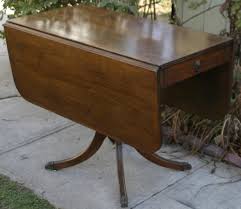 Table has 2 small drawers, and is all original. Lot Antique Duncan Phyfe Drop Leaf Table