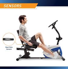 This cardio equipment has an adjustable magnetic resistance, with eight preset levels. Marcy Magnetic Recumbent Exercise Bike With 8 Resistance Levels Cardio Equipment Sporting Goods