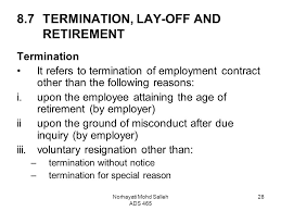 Termination of employment includes a layoff other than a temporary layoff; Topic 8 Cont D The Employment Act Ppt Video Online Download