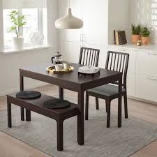 Ekedalen Ekedalen Table With 2 Chairs And Bench Dark Brown Orrsta Light Gray Ikea Small Dining Room Table Ikea Dining Room Dining Room Small