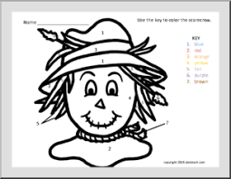 Don't be shy, get in touch. Scarecrow Coloring Book Color By Number Write A Story Scarecrow Theme Abcteach