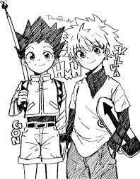 Killua zoldyck gon freecss leorio hunter × hunter kurapika, others, text, manga, logo png. Ausmalbilder Hunter X Hunter Malvorlagen Zum Ausdrucken