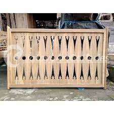 Berikut beberapa desain pintu kayu jati minimalis kondisi mentah belum di cat. Pagar Kayu Jati Lawas Buat Rumah Joglo Limasan Jawa Shopee Indonesia