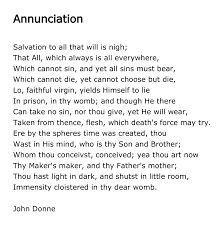 John Donne English Poet John Donne Poems Annunciation