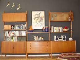 Mid Century Modern Teak Shelving Unit Mid Century Modern Shelves Modern Shelving Mid Century Wall Unit