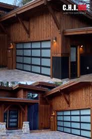 Full View Aluminum Garage Door On Modern Mountain Home Mountain Home Exterior Garage Doors Contemporary Garage Doors