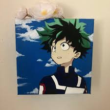Excited To Share This Item From My Etsy Shop My Hero Academia Deku Painting Anime Canvas Painting Mini Canvas Art Anime Canvas Art