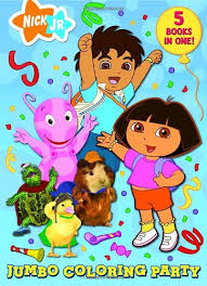 Characters using adobe photoshop and the paint bucket tool! Nick Jr Jumbo Coloring Party Super Coloring Book Nick Jr Amazon Co Uk Books