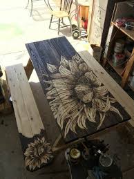 How To Stain A Lowe S Picnic Table Makeover Memaw S Way Diy In 2020 Diy Picnic Table Diy Garden Furniture Picnic Table