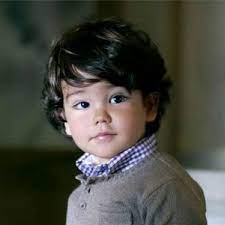 We have both traditional little boy styles and copies of adults' cuts pairing a long side bang with shaved sides is an instantly edgy touch. Hair
