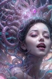 Emma Watson is depicted with tentacles coming out of her body at every hole  - SeaArt AI