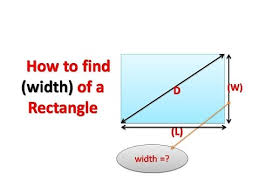 Where a, b, and c represent the length of the side of the triangle as shown in the figure above. How To Find The Width Of A Rectangle Youtube