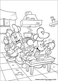 Baking coloring pages for kids. Minnie And Mickey Baking Disney 21bf Coloring Pages Printable