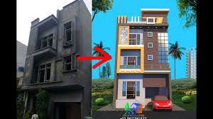 Indian modern house designs double floor bungalow style. Indian House Front Design