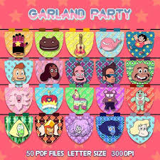 Steven Universe Garland Party 50 Designs Inspired In The Etsy Steven Universe Party Steven Universe Fanart