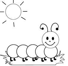 The Larvae Of Sawflies Caterpillar Coloring Sheet For Kids Coloring Sheets For Kids Drawing Tutorials For Kids Easy Drawings For Kids