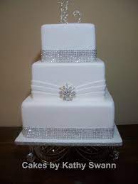 Square Wedding Cakes That Wow Bling Wedding Cakes Diamond Wedding Cakes White Wedding Cakes