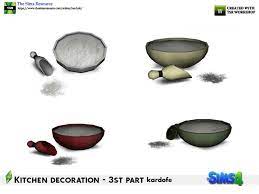Sims 4 flour half : Sims 4 Kardofe Kitchen Decoration Flour Bowl By Kardofe