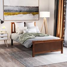 Shop for twin bed frames in bed frames & box springs. Twin Bed Frame Modern Wood Platform Bed Frame With Headboard And Footboard Heavy Duty Upholstered Twin Bed Frame With Soild Wood Slat Support For Adults Teens Children I8846 Walmart Com Walmart Com