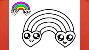 How To Draw A Cute Hearts Rainbow Bizimtube Creative Diy Ideas Crafts And Smart Tips Cute pizza drawing each drawing is created to order.