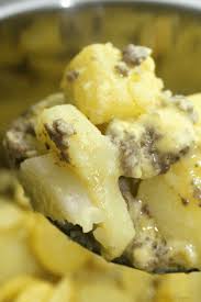 A Hearty Kid Friendly Dish That Combines Beef Potatoes And Cheese In Simple Layers Cooked Up Easily In Instant Pot Beef Instant Pot Recipes Instapot Recipes